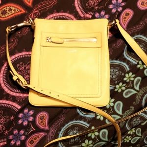 Coach drop bag canary yellow, barely used